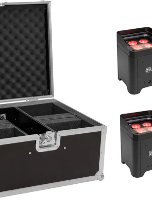 Begrenzte Stückzahl - EUROLITE Set 4x AKKU UP-4 Entry QCL Spot + Case