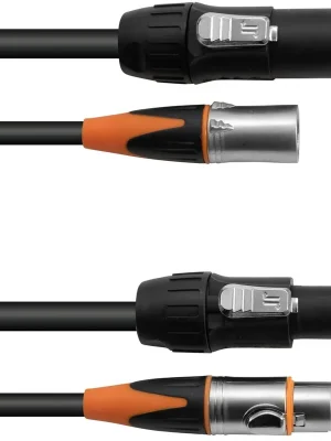 Begrenzte Stückzahl - EUROLITE Kombikabel DT-2 DMX IP T-Con/3 Pin XLR 3m