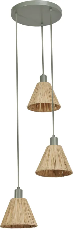 Expresslieferung - LEDVANCE Decor Raffia Pendelleuchte 3XE27 Grün