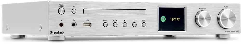 Audizio Bozen Internet-Receiver mit Verstärker, DAB+ und CD-Player Aluminium -B-Stock- - Neues Produkt