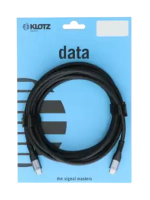 Klotz USB 3.2 Black Cable 0.5m, Plug C - Plug C / 20G, 100W, 4K@60Hz - Neuheit