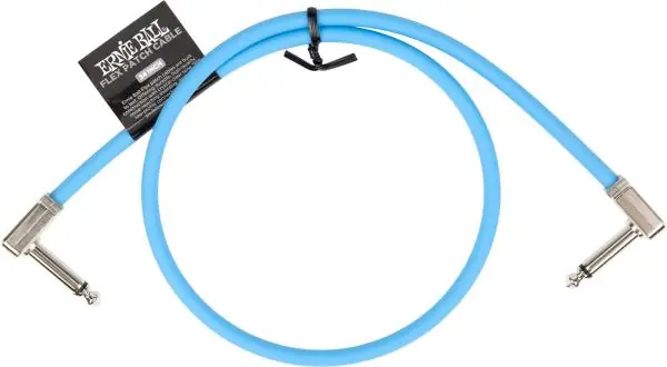 Ernie ball Câble de patch Flex 60cm - Bleu | Begrenzte Stückzahl