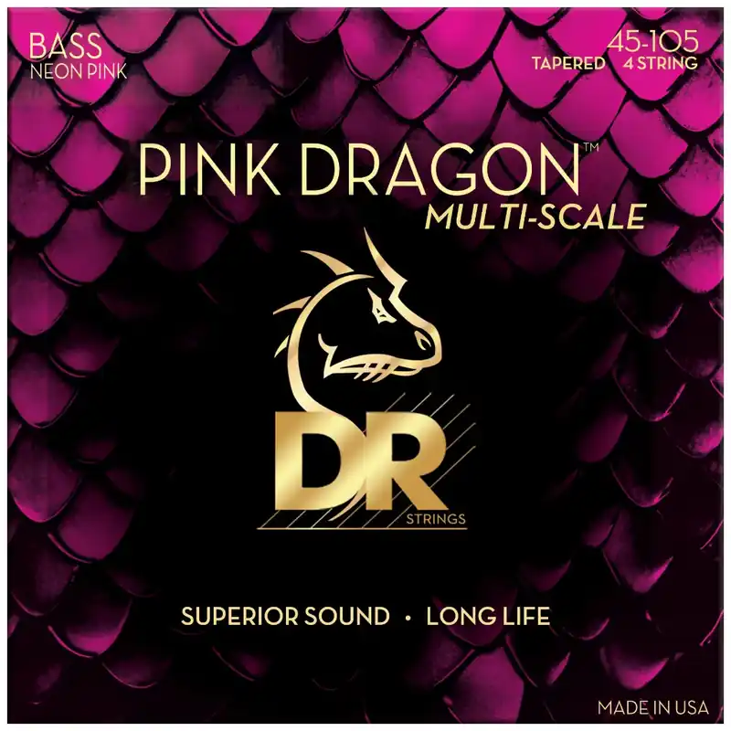 DR Strings Pink Dragon Multi-Scale 4-String Medium I 45-105 | Sehr beliebt