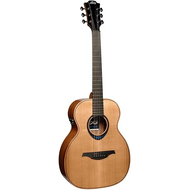 Zertifiziert | LAG TBW2TE Blue Wave 2 Travel Reise-Elektro-Akustik-Gitarre inkl. Bag, natur