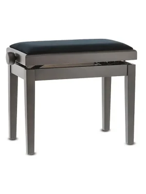 Top bewertet | GEWA 130.160 Pianobank DeLuxe nussbaum matt Massivholz, Velour-Sitzfläche schwarz