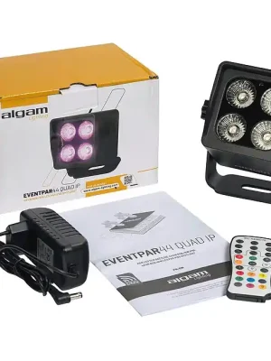 Hochwertig | ALGAM Event PAR 44 Quad IP LED Akku-Scheinwerfer 4x4W RGB+WW IP65