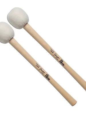 Bestpreis | VIC FIRTH TG04 Tom Gaugner Marching Bass Mallets Schlägel (Paar), Hickory/Filz Rollers