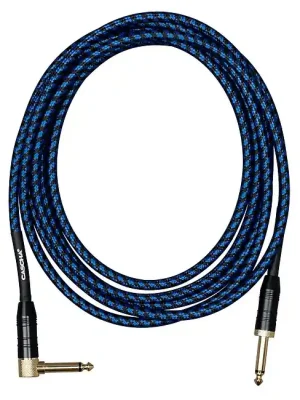 CASCHA CCP-G2ABL9 Professional Line Instrumentenkabel Kl-Wkl Tweed Blue, 9m - Neu verfügbar