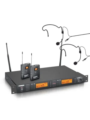 Nicht verpassen - LD Systems WS 1000 G2 BPH2 - Funkmikrofon System mit 2 x Belt Pack und 2 x Headset