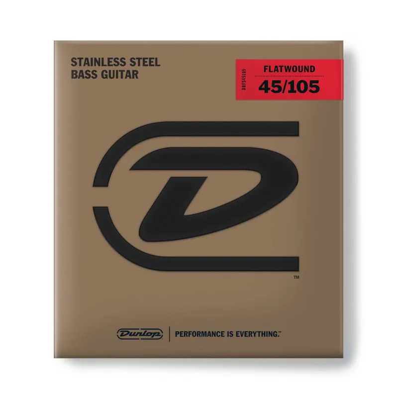 Bewährte Qualität - Dunlop Bass Strings Stainless Steel Flatwound Long Scale 45-105