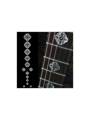 Sofort lieferbar - Jockomo Inlay Stickers, Fret Mark-Celtic Cross(Abalone & Mother of Pearl)