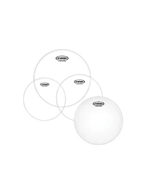 Evans G2 Tom Pack Fusion, Clear (10/12/14 Zoll) mit 14 Zoll HD Dry Snarefell | Top-Qualität