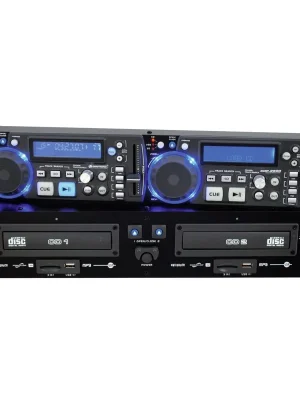Knallerpreis - Omnitronic XDP-2800 Dual-CD-/MP3-Player Doppel-CD- und MP3-Player für CD, USB und SD