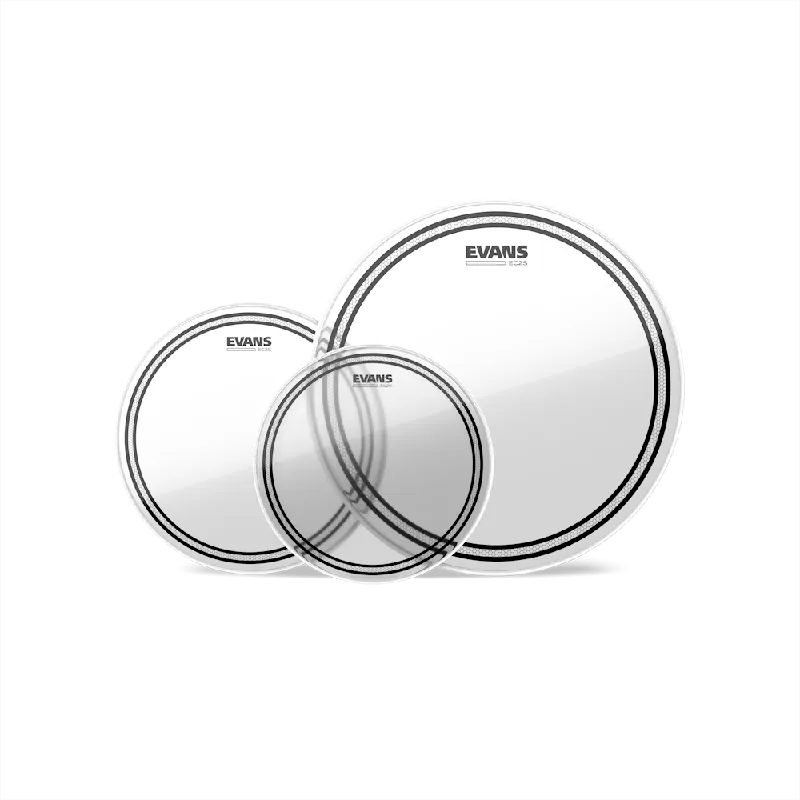 Hohe Qualität - Evans EC2 Tom Pack Rock, Clear (10/12/16 Zoll)