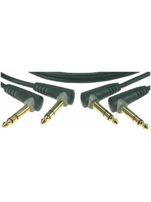 Klotz 0,9m - symmetrisches Patchkabel Set mit gewinkelter Klinke (2 Stück) (B-Ware) - Top-Deal