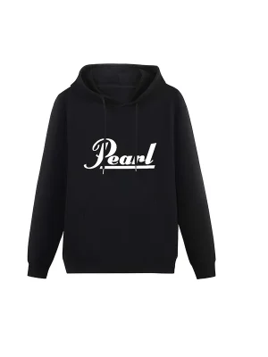 Jetzt neu | Pearl Black Hoodie Basic L - W1124 - Black Hoodie Big Chest Print L