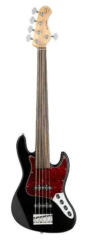 Vorteilspreis - Sadowsky MetroExpress 21-Fret Vintage J/J Bass, Ebony Fingerboard, Fretless, 5-String - Solid Black High Poli