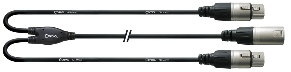 Cordial CFY 0.3 MFF Y-Adapterkabel - 0,3m - Profi-Qualität