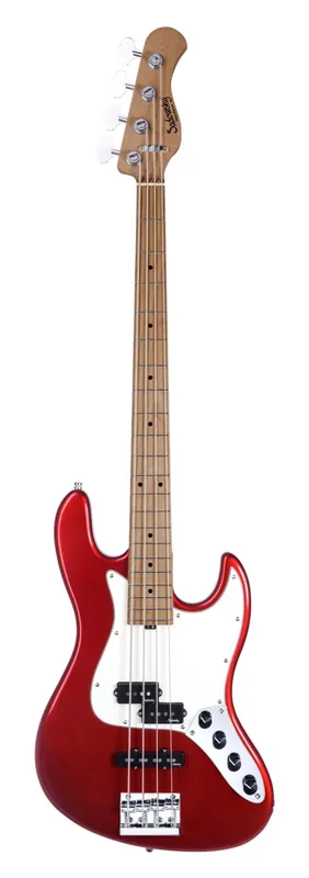 Begrenztes Angebot | Sadowsky MetroExpress 21-Fret Hybrid P/J Bass, Roasted Maple Fingerboard, 4-String - Solid Candy Apple Red Me