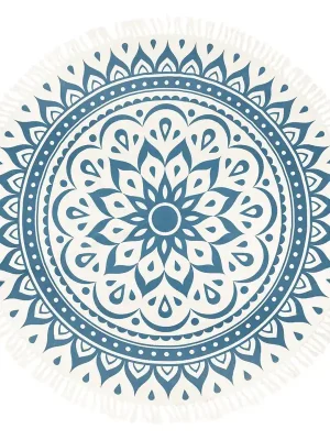 Direkt kaufen - Meinl Sonic Energy Meditation Rug - Navy Blue / Floral Design