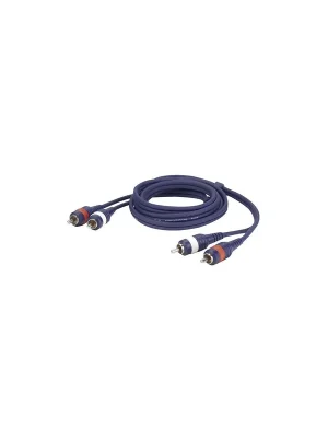 F4 Patchkabel 3m schwarz, 2fach Chinch-Stecke - Sofort bestellen