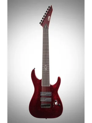Sale - ESP LTD SC-608B RSP Stephen Carpenter Signature Baritone 8-Saiter in Red Sparkle