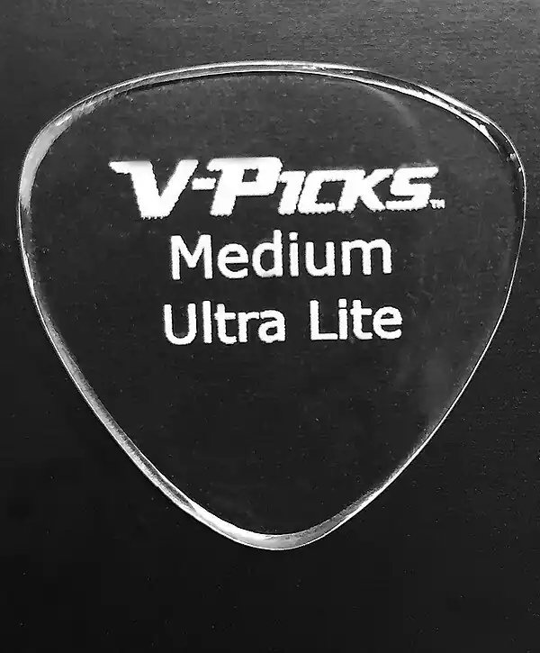 Markenqualität - V-picks Medium Round Ultra Lite Pick