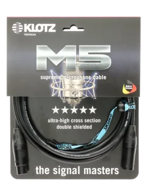 Klotz M-5 Mikrofonkabel XLR Ganzmetall 3m - Markenqualität