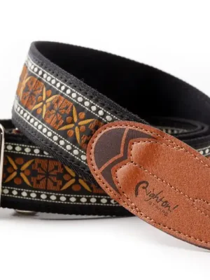 Right ON! Straps Surf Rider Brown Gitarrengurt | Begrenztes Angebot