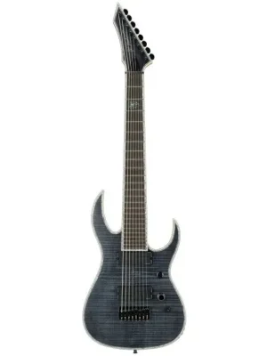 Premium-Qualität | B.c.rich Shredzilla Extreme 8 Exotic with Hipshot Bridge, 8-String - Flamed Maple Top, Trans Black Satin