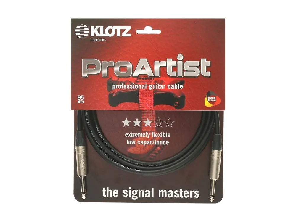 Klotz Gitarrenkabel Pro Artist 6m, 6,3mm Klinke/Klinke PRON060PP | Brandneu