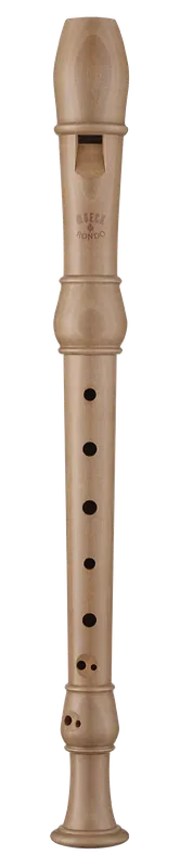 Moeck Rondo 2202 Sopranblockflöte natur – barocke Griffweise, Doppelloch, Birnbaumholz, zweiteilig - Preiswert