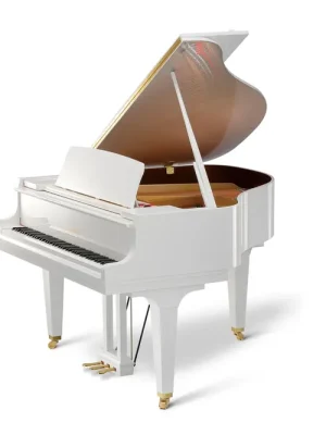 Kawai GL-10 Flügel weiß poliert – 153 cm Länge, Millennium-III-Mechanik, Resonanzboden aus massiver Fichte | Direkt bestellen
